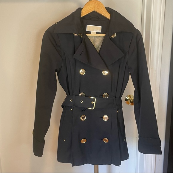 MICHAEL KORS Mid Length Double Breasted Trench Coat - Picture 2 of 7